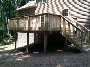 Deck pressure treated side view
